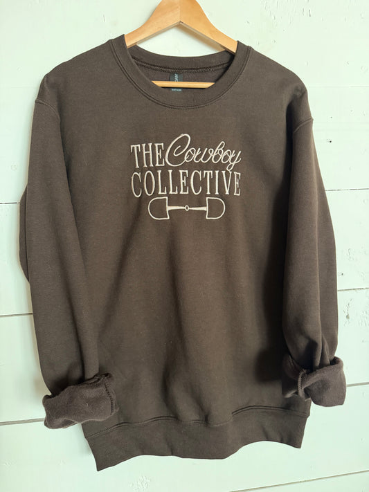 THE COWBOY COLLECTIVE CREWNECK - BROWN